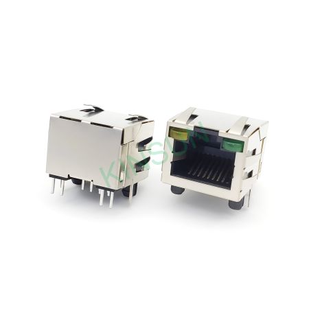 3046-Serie 8P8C RJ45 mit LED und Metallabschirmung und EMI-Fingern